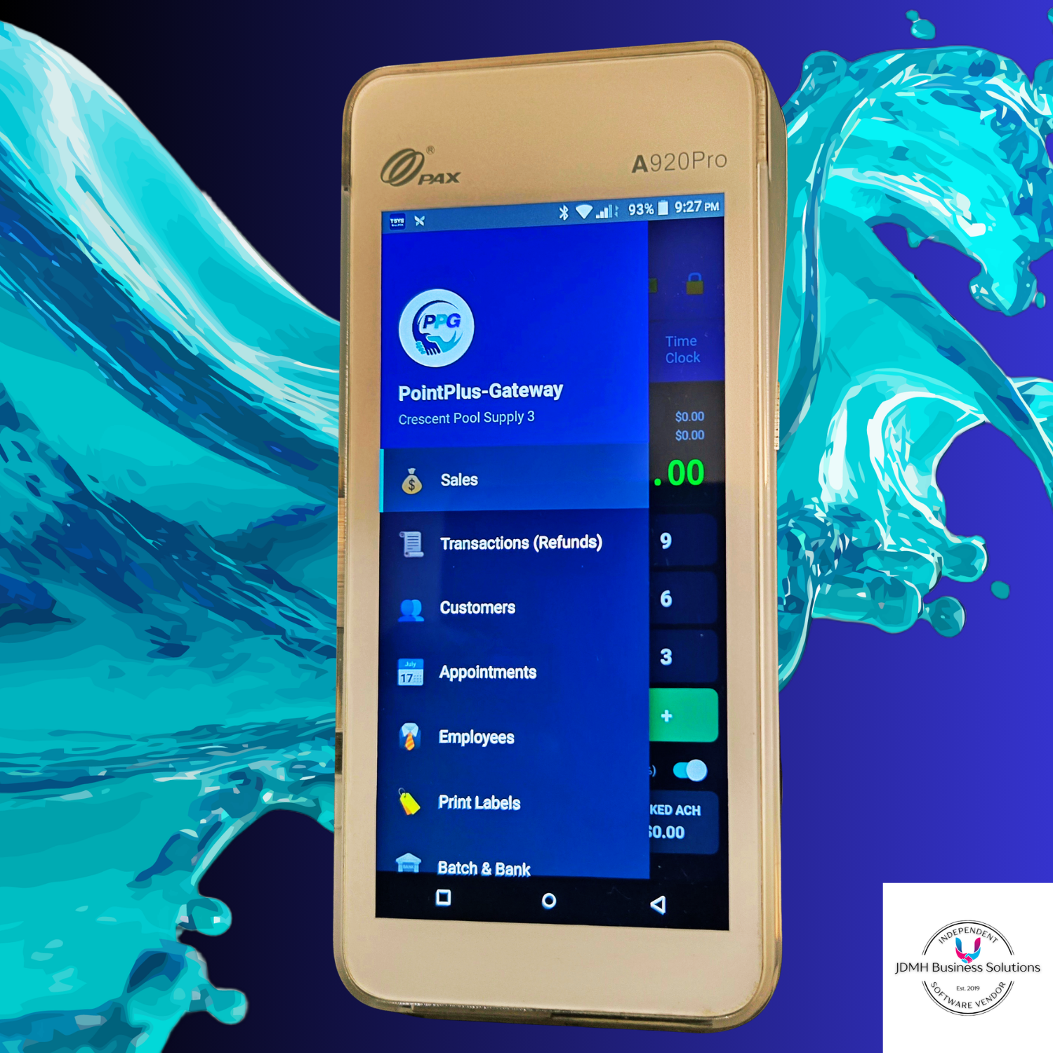 PointPlus Gateway running on Pax A920 Pro